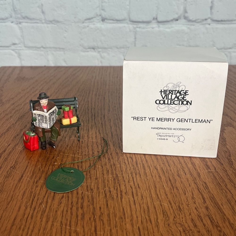 Dept 56 Heritage Village Collection Rest Ye Merry Gentleman #5540-9 Original Box